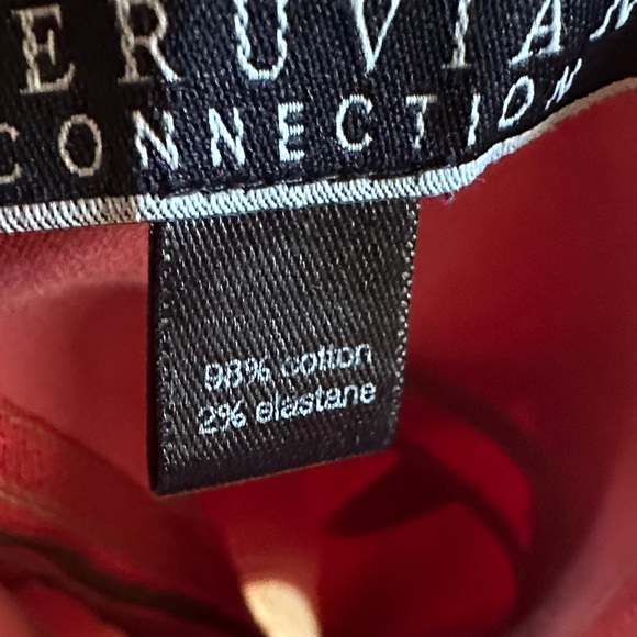 Peruvian Connection Salmon Color Cotton Dress size 8 - Picture 4 of 4